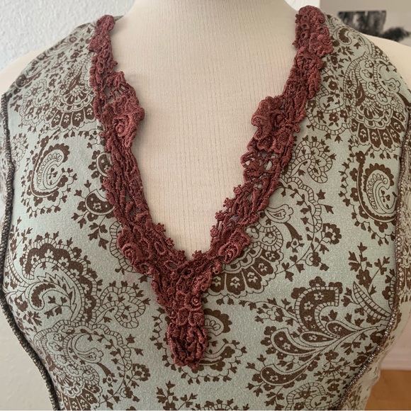 Poetic Justice Halter Dress; 100% organic cotton with paisley print - Picture 3 of 11